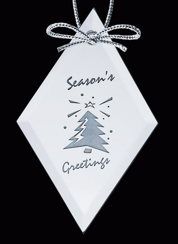 Diamond - Mirror Ornament - 4.25" - Click Image to Close