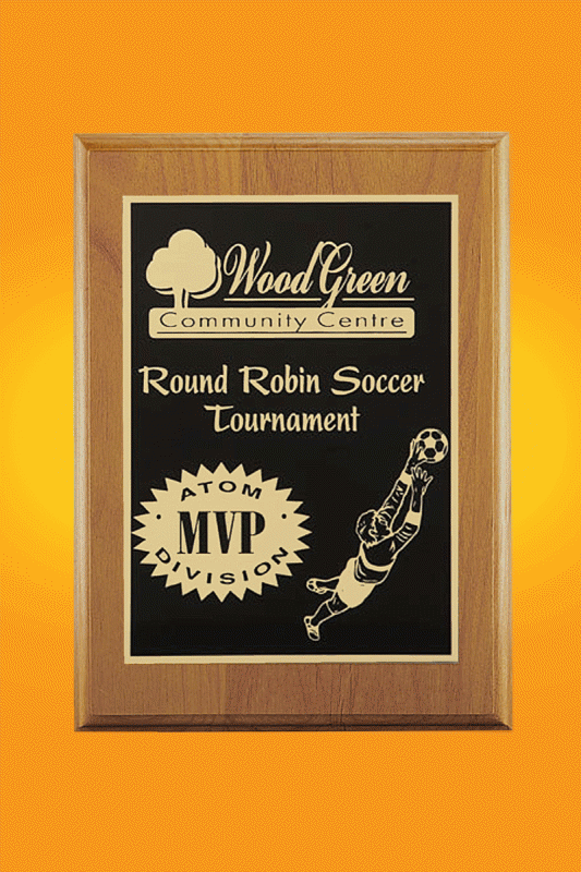 Red Alder & Brass Plate - 8”x 10” - Click Image to Close