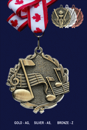 Music, Medal – 2.5”