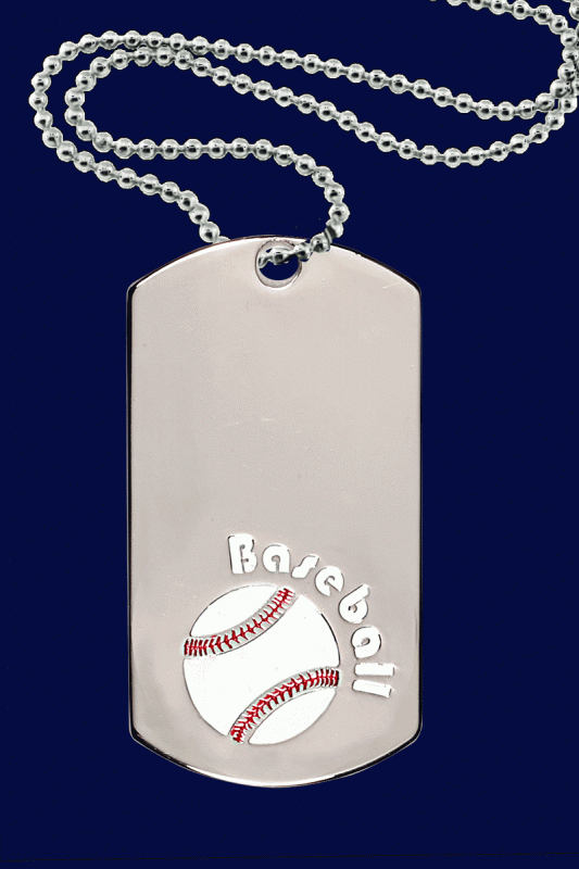 Baseball, Dog Tag - 2” - Click Image to Close