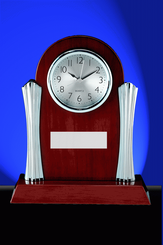Elgin Rosewood Clock – 8.25” - Click Image to Close