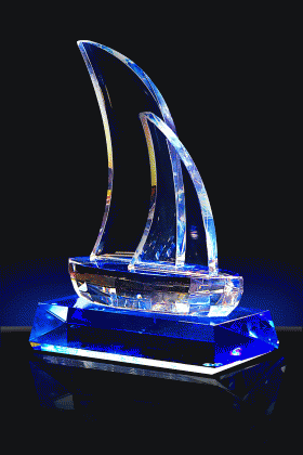 Sailboat, Blue Trophy – 7.5”