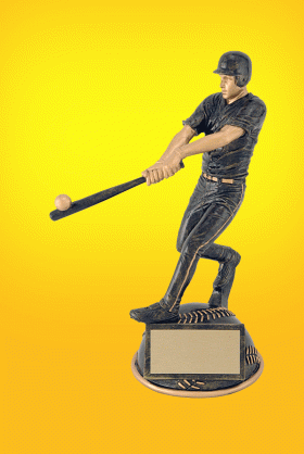 Baseball Gold Player, Half Ball, Male - 7 3/8”