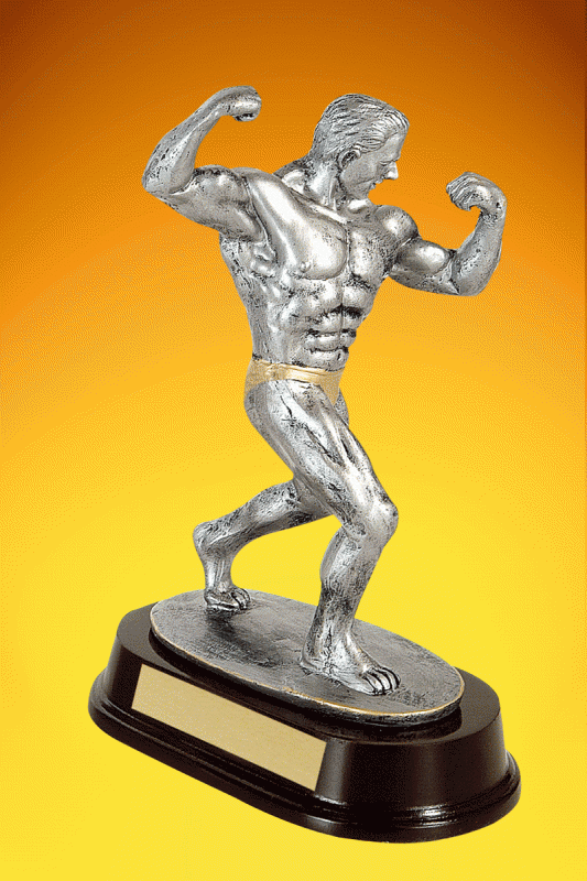 Body Builder Trophy, Male – 9.5” - Click Image to Close