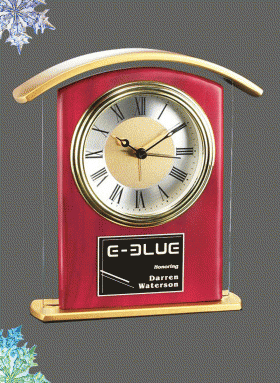 Rosewood Glass Clock - Illovo - 6.5"