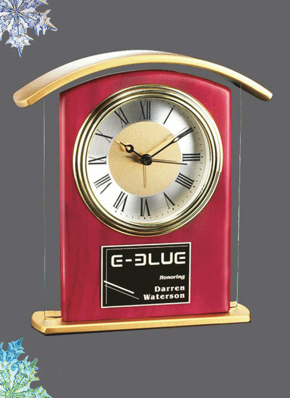 Rosewood Glass Clock - Illovo - 6.5" - Click Image to Close