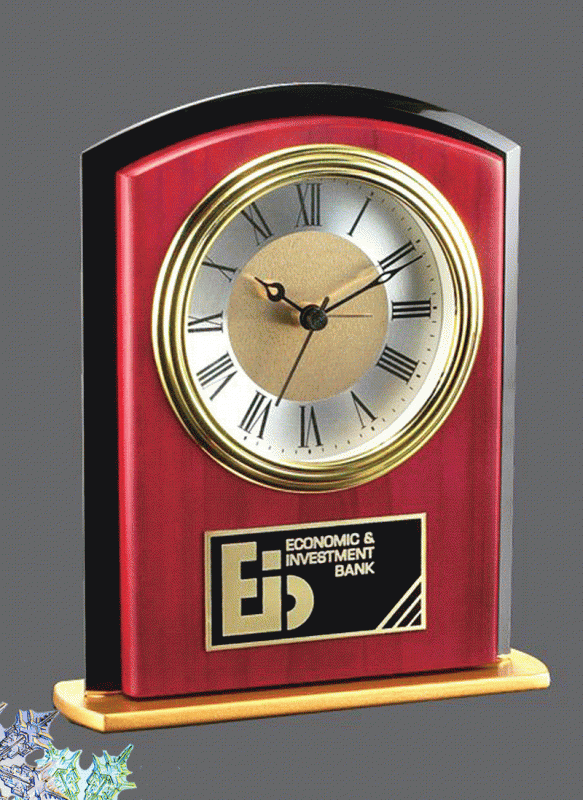 Rosewood Glass Clock - Keele - 6.5" - Click Image to Close