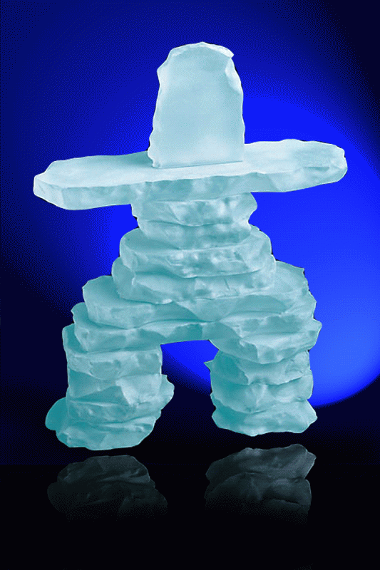 Inukshuk, Jade Glass – 6” - Click Image to Close