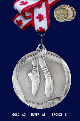 Ballerina, Medal – 2.25”