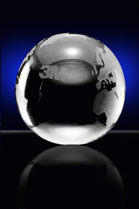 Black Globe, Etched – 3”