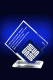 Freeform Diamond, Blue and Clear, Award – 8.5" x 8"
