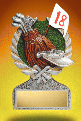 Golf Trophy in a Wreath – 5”