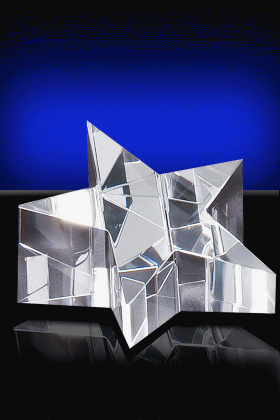 Opt. Crystal Paperweight - 4.25”