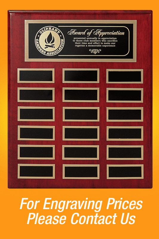 Rosewdood or Black Annual Plaque 9”x 12” - Click Image to Close