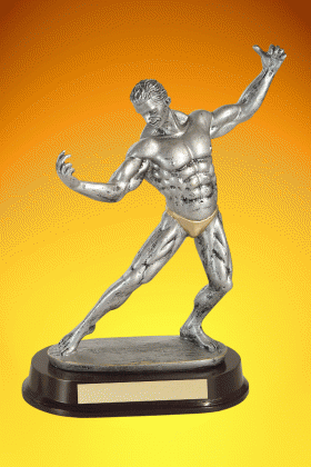 Body Builder Trophy, Male – 12”