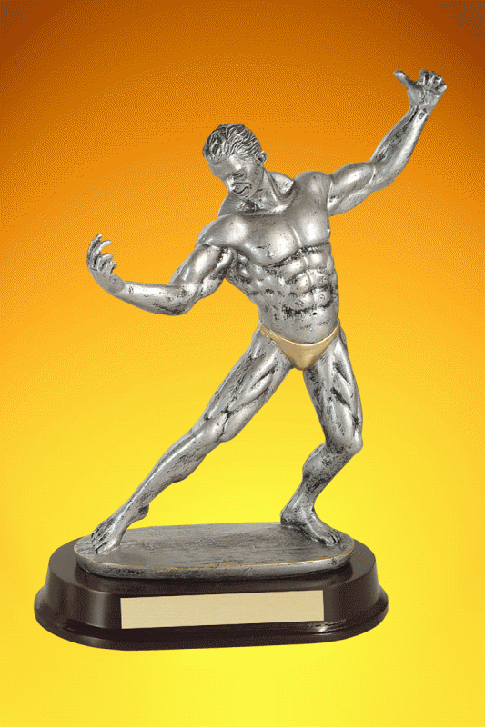 Body Builder Trophy, Male – 12” - Click Image to Close