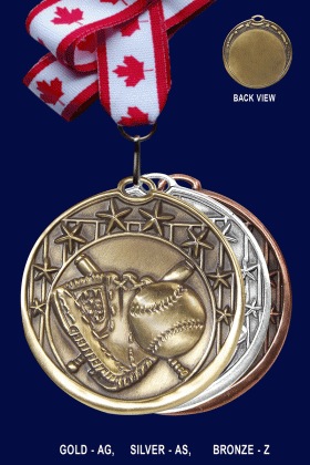 Baseball, Star Medal - 2”