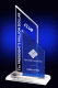 Twin Towers, Blue and Clear, Award – 8.25"