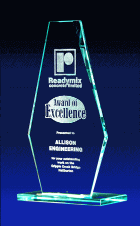 Coulton Glass Award – 9.5" high