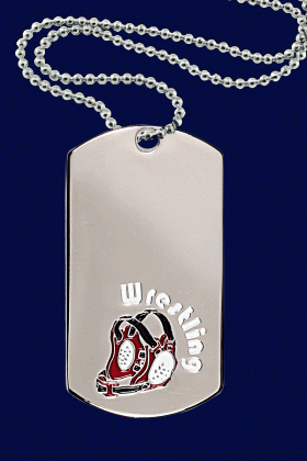 Wrestling, Dog Tag – 2”