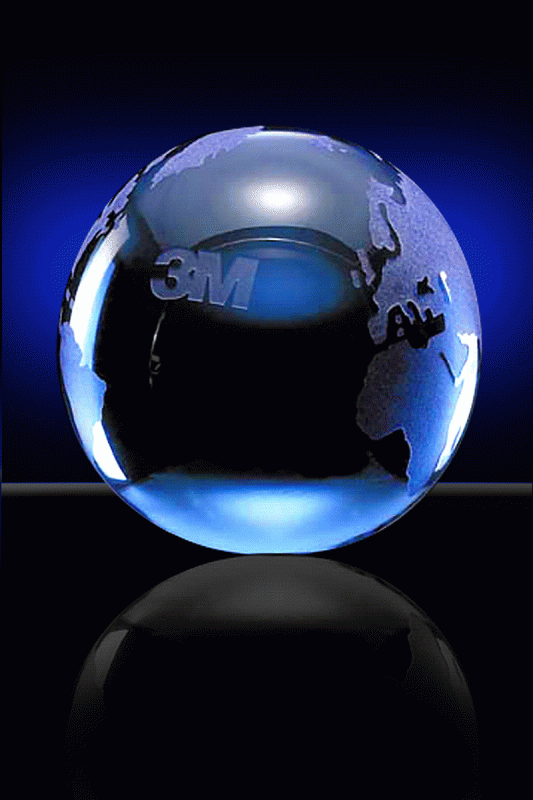 Blue Globe, Etched – 3” - Click Image to Close