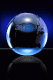 Blue Globe, Etched – 3”