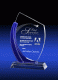 Blue & Clear Shaped Crystal Award – 8.5”