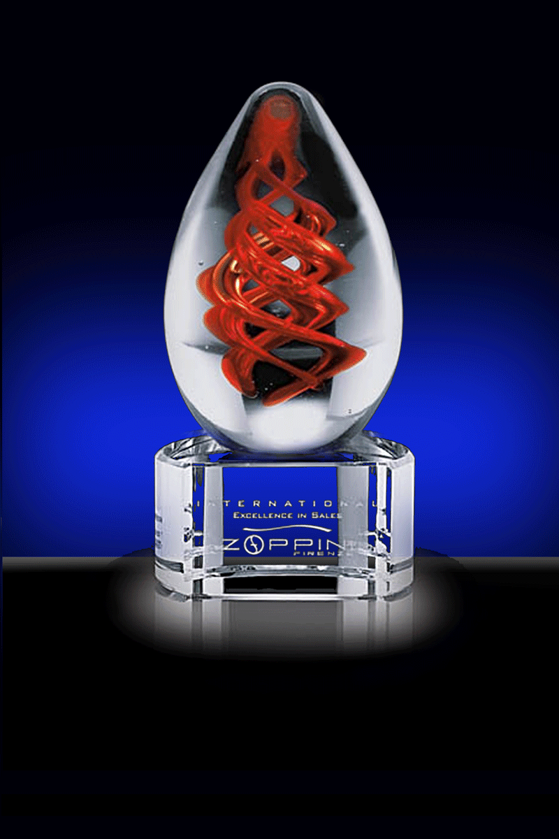 Helix, Glass Award – 6.75”