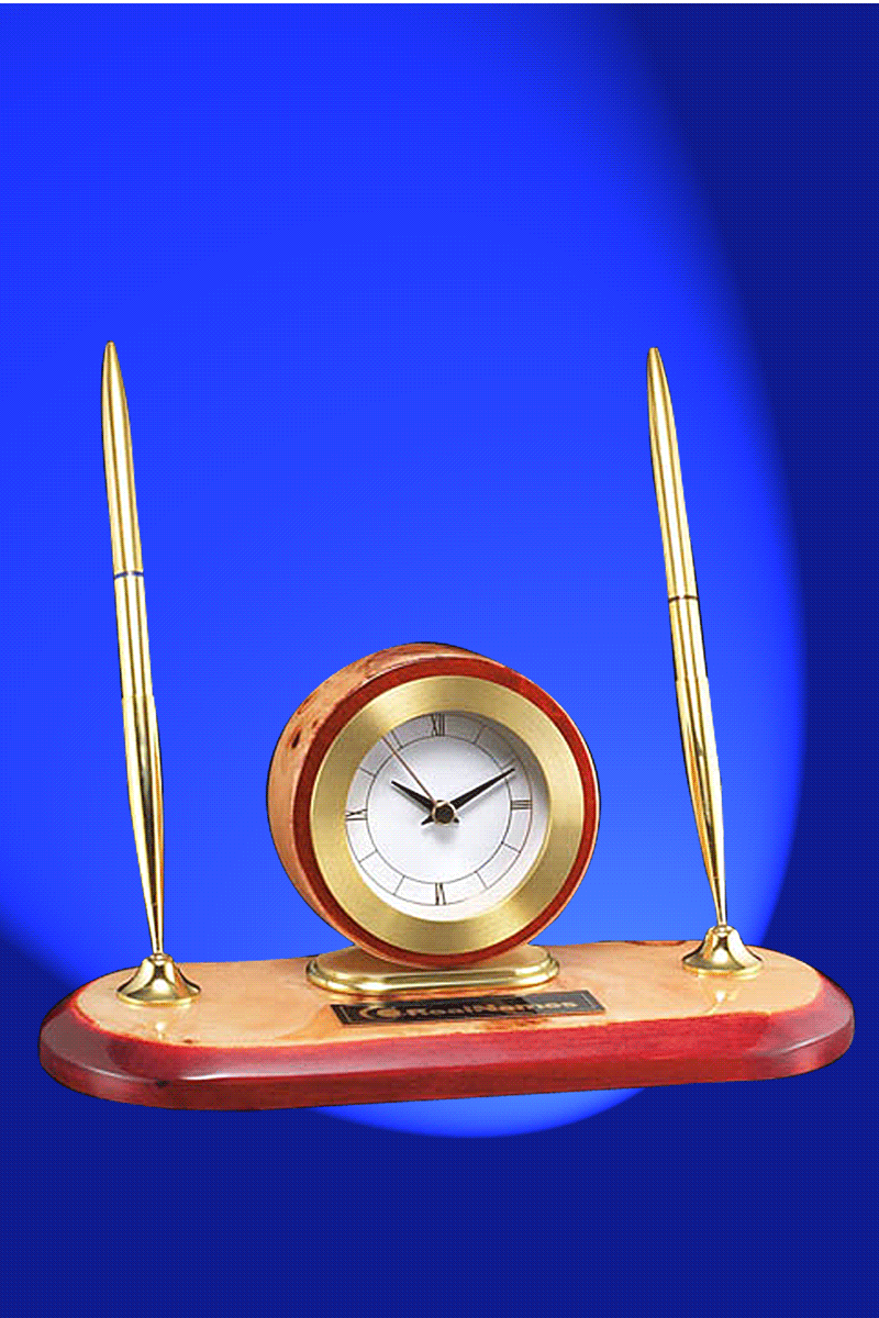 Clock & 2 Pens Set – 8" x 4" - Click Image to Close