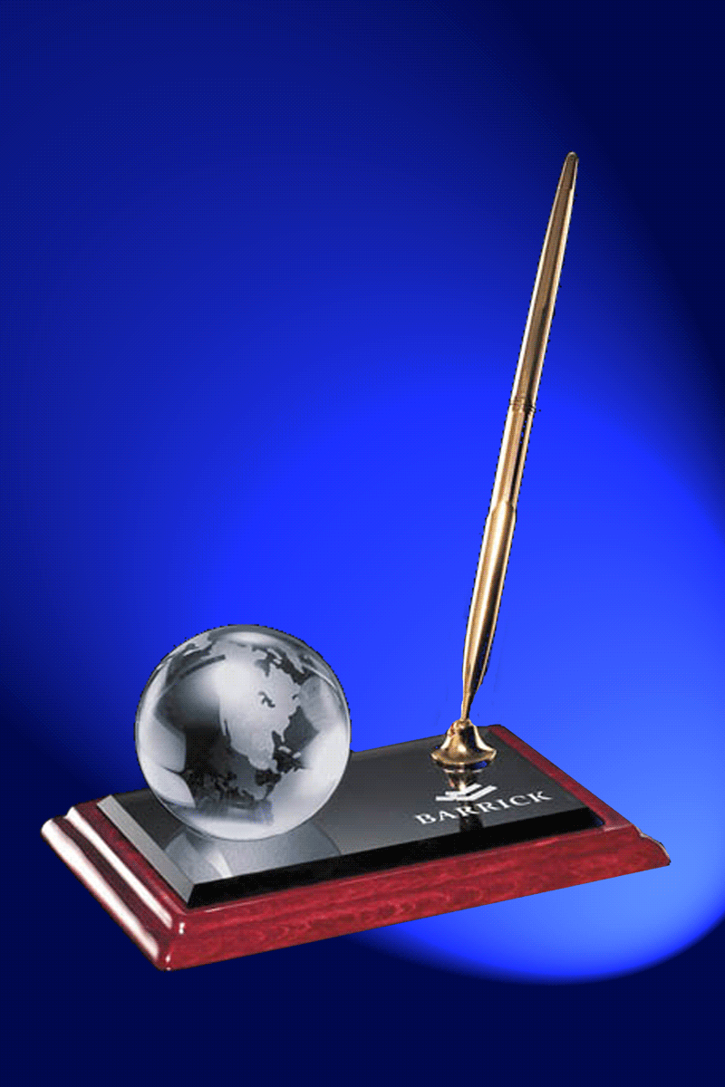 Globe and Pen Set – 7”w - Click Image to Close
